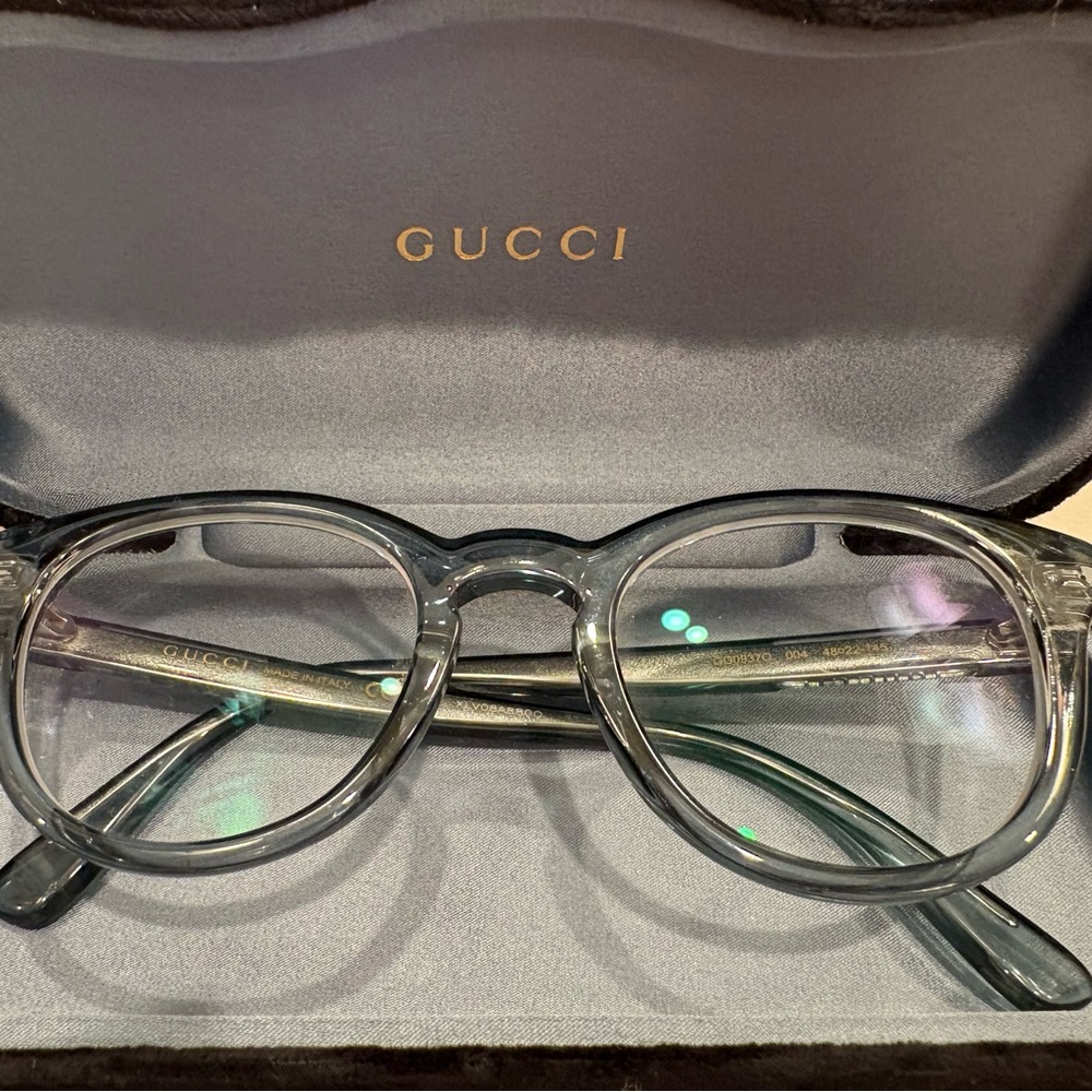 Gucci Transparent Green/Gray Eyeglasses - Picture 4 of 5